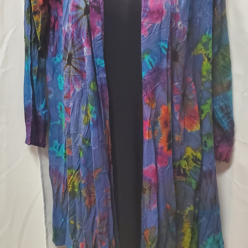 TIE DYED CARDIGAN #16- BY SACRED THREADS-ONE SIZE